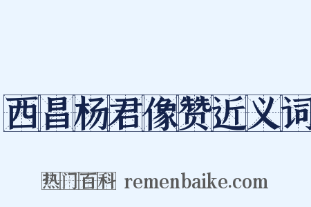 西昌杨君像赞近义词是什么意思的图片
